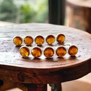 Brown Acrylic Silver Hair Clips: Vintage-Inspired Boho Hair Accessories